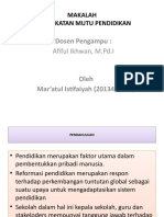 Makalah Mutu Pendidikan Power Point