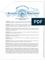 MARCH 20, 2020: Gov. Sisolak's Declaration of Emergency Directive 