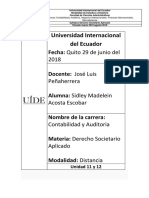 Tarea Unidad 11 y 12 Derecho Societario