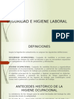 primera presentacion SEGURIDAD E HIGIENE LABORAL