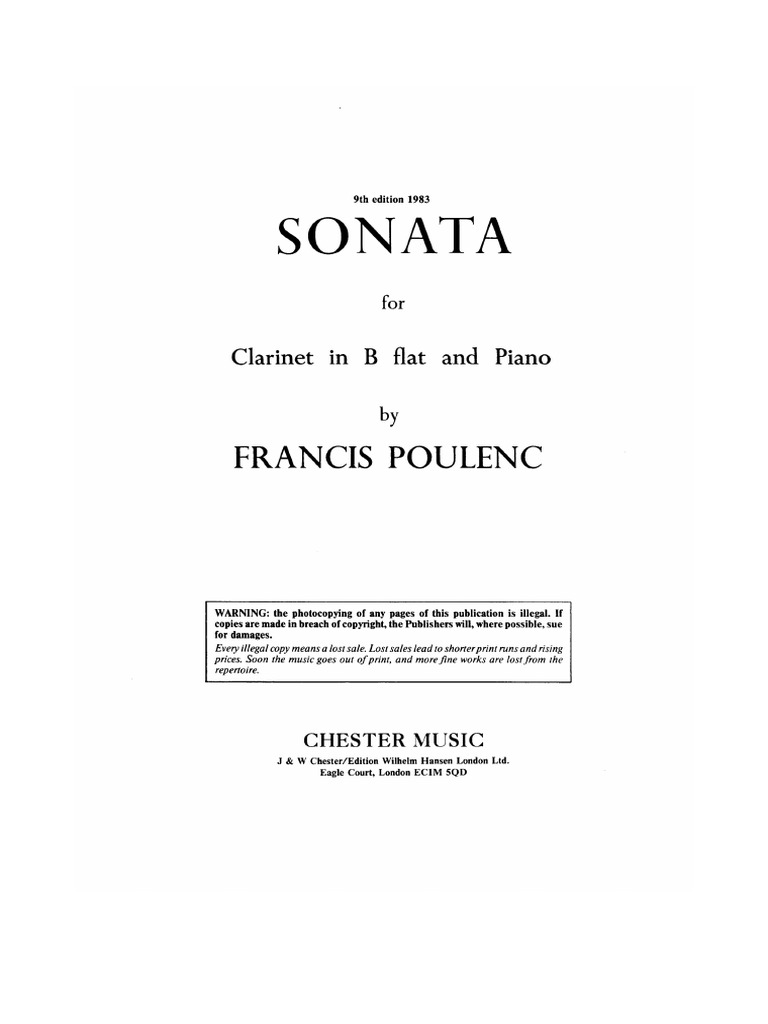 Sonata para y piano Poulenc