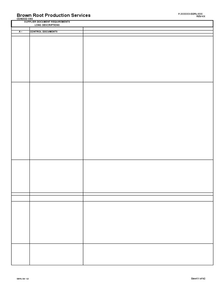 Exhibit 6 Appendix 12 Supplier Document Requirements Listing SDRL PDF Pump Valve