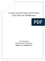 Critically Examine An Origin and An Evolution of The Theravada Abhidhamma PDF