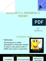 Maslow'S vs. Herzberg'S Theory: BY, Soumya.A
