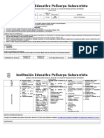 Plan de área de matemáticas grado 8 Institución Educativa Policarpa Salavarrieta