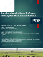 Agricultural Reforms and Policy