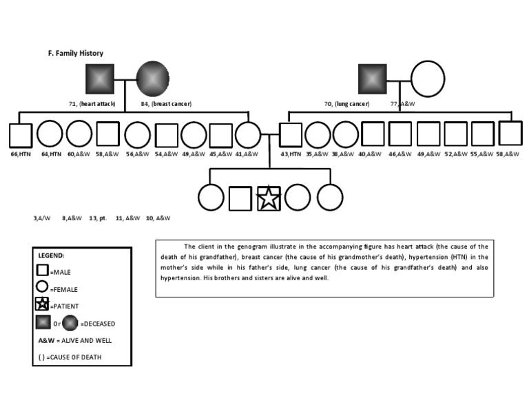 Family History Genogram Shows Causes of Death | PDF