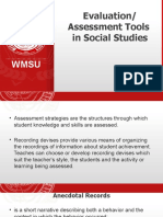 Social Studies Assessment Tools