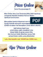 Tips & Sikap Mengikuti Misa Online