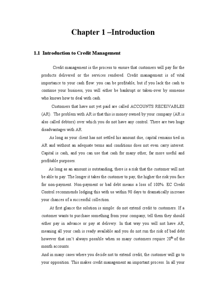 Credit Management of Retailers | PDF | Credit | Finance & Money Management