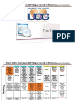 1.0 Physics-Time Table Spring-2020, Wef - 03-02-2020