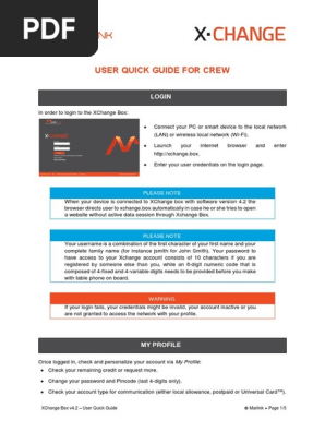 Marlink - XChange v4 2 User Quick Guide | PDF | Login | Personal  Identification Number