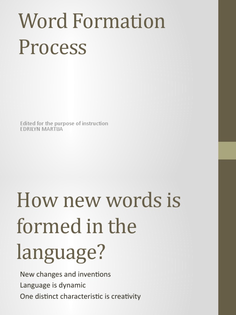 Understanding Word Formation Processes | PDF | Lexicology | Languages