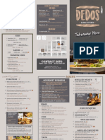 Dedos Takeaway Menu