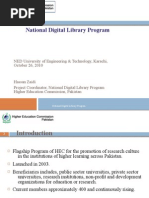Role of HEC Digital Library - October 26, 2010