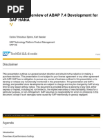 D-Code Presentation - Overview of ABAP 7.4 Development For SAP HANA PDF