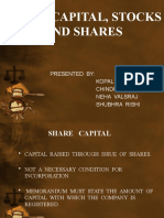 Share Capital, Stocks and Shares