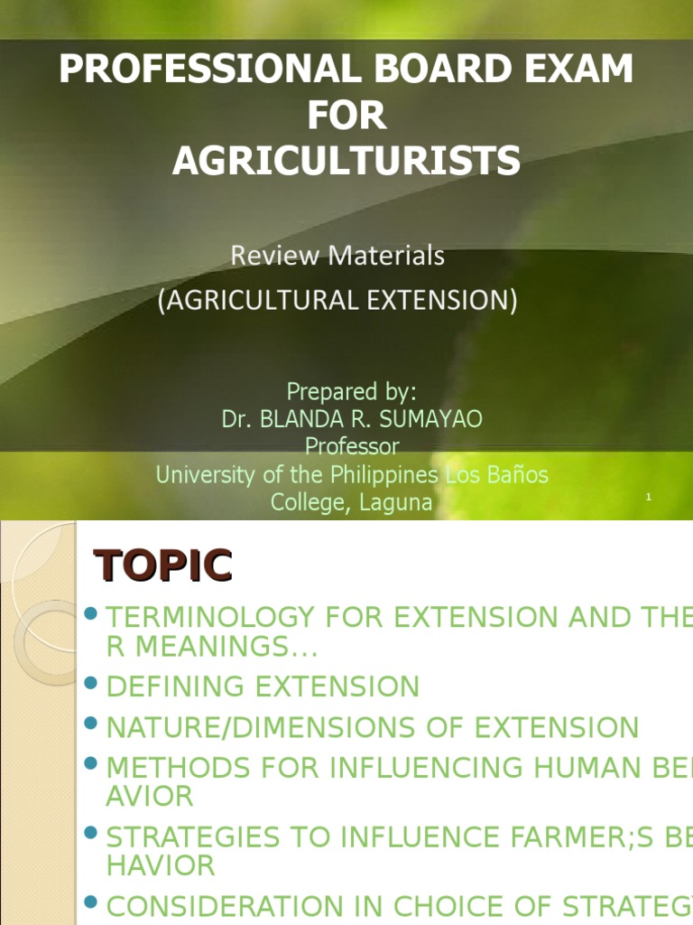 Agricultural Extension Philosophy Overview | PDF | Value (Ethics ...