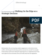 Brinkmanship - Walking On The Edge As A Strategic Decision - Effectiviology