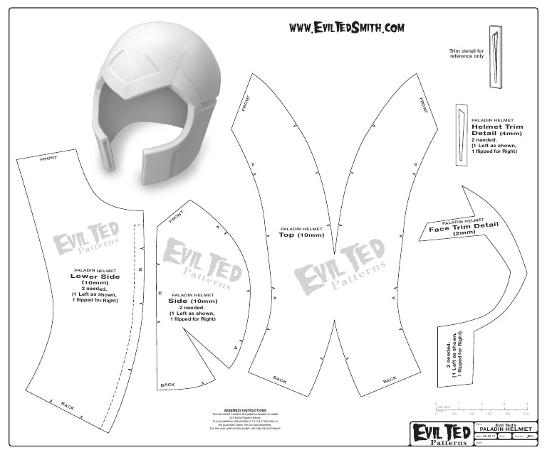 Evilteds Paladin Helmet Pltr 24x20 Pdf Sports