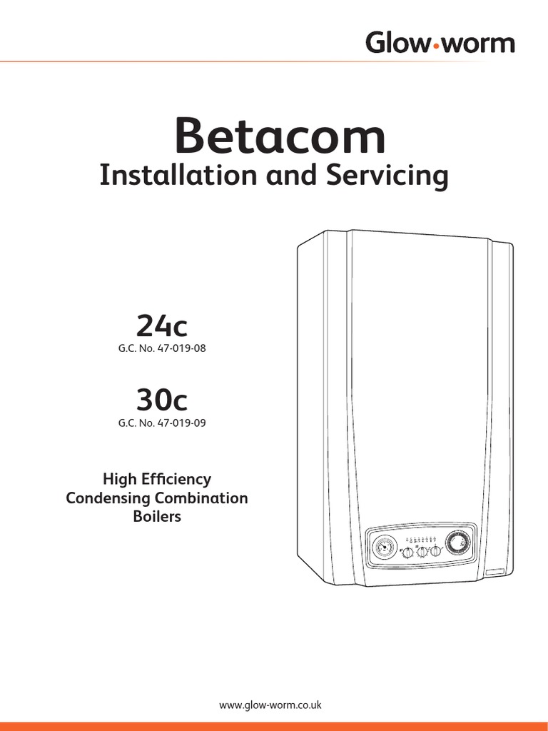 Glowworm Betacom C July 09 PDF | PDF | Water Heating | Boiler