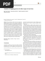 Analysis of Tapping Process in Three Types of Cast Iron PDF