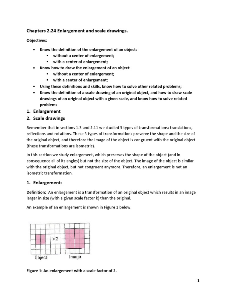 Understanding Enlargement in Geometry | PDF | Shape | Euclidean Geometry