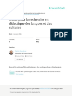 Guide pour la recherche en DDLC didactique langue culture