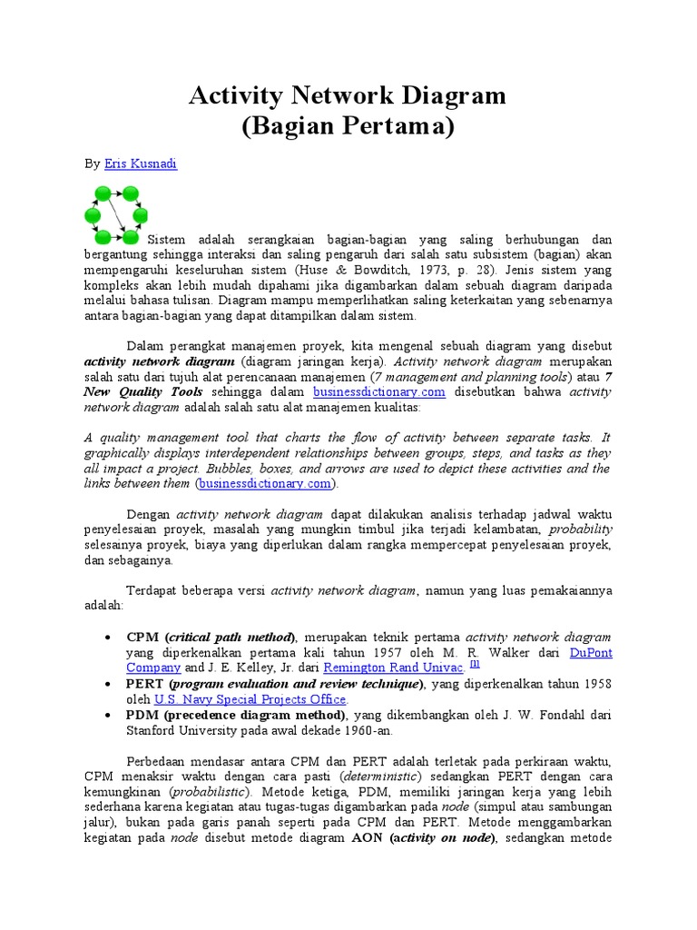 Activity Network Diagram Bagian Kedua PR | PDF