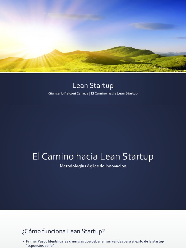 El Camino Hacia Lean Startup | PDF | Lean Startup | Empresa de inicio