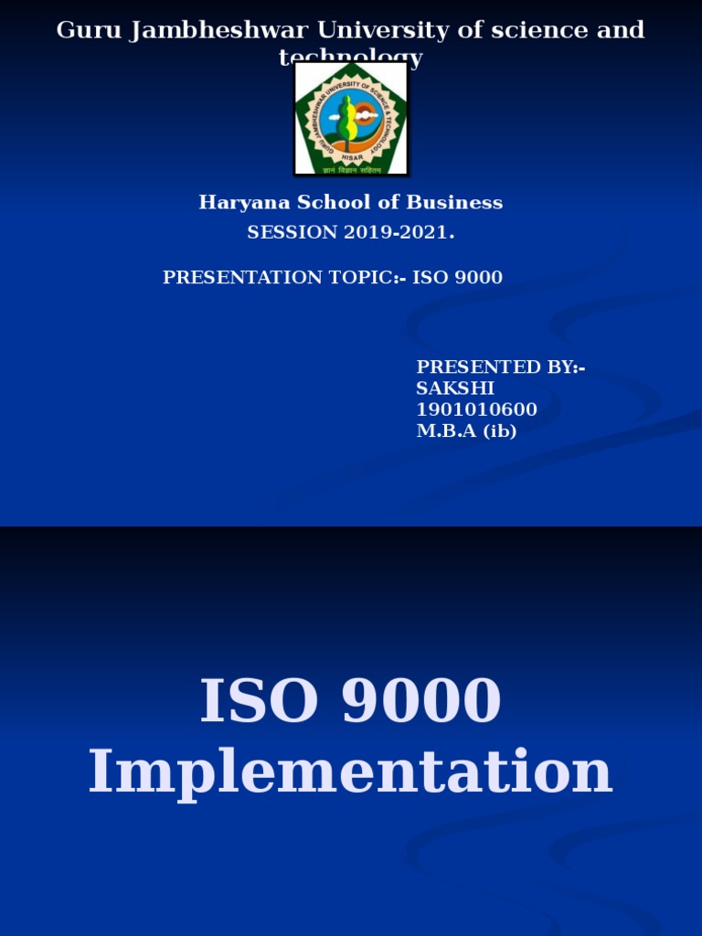 ISO 9000 Implementation Overview | PDF | Iso 9000 | Quality Management ...