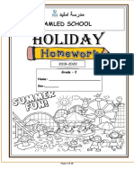 Holiday Homework - Grade 2