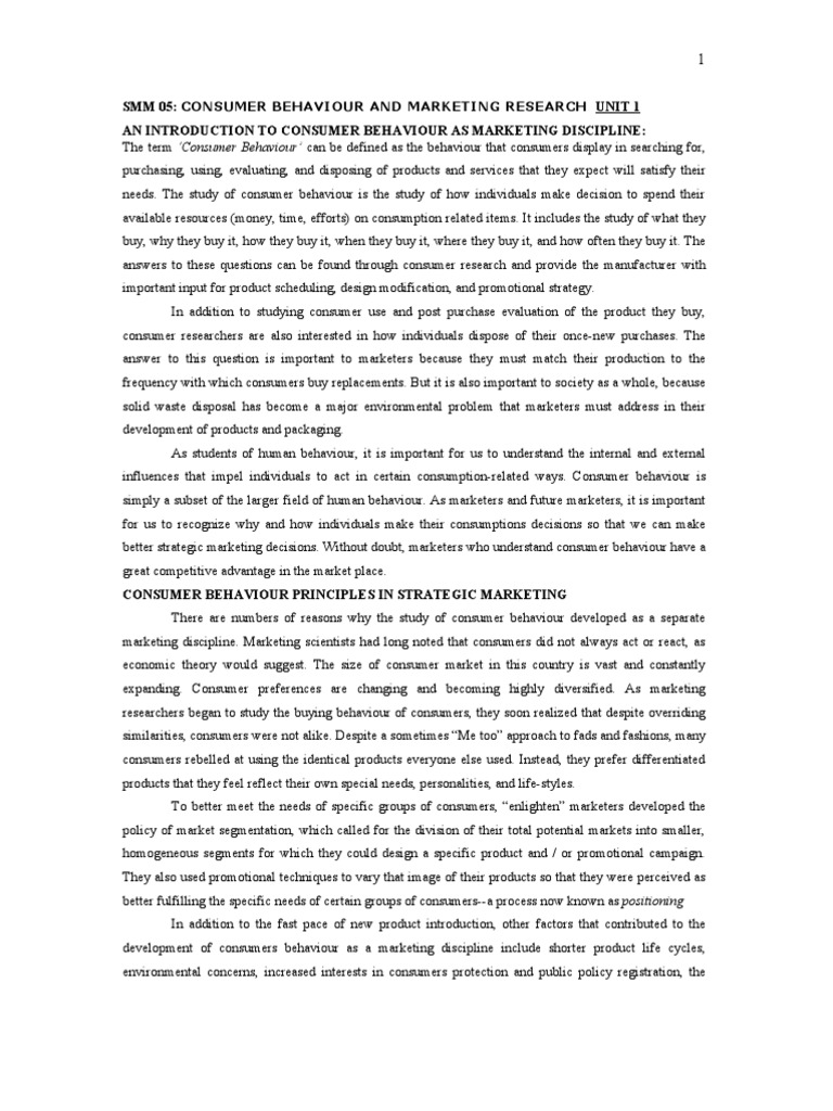 Understanding Consumer Behavior in Marketing | PDF | Consumer Behaviour ...