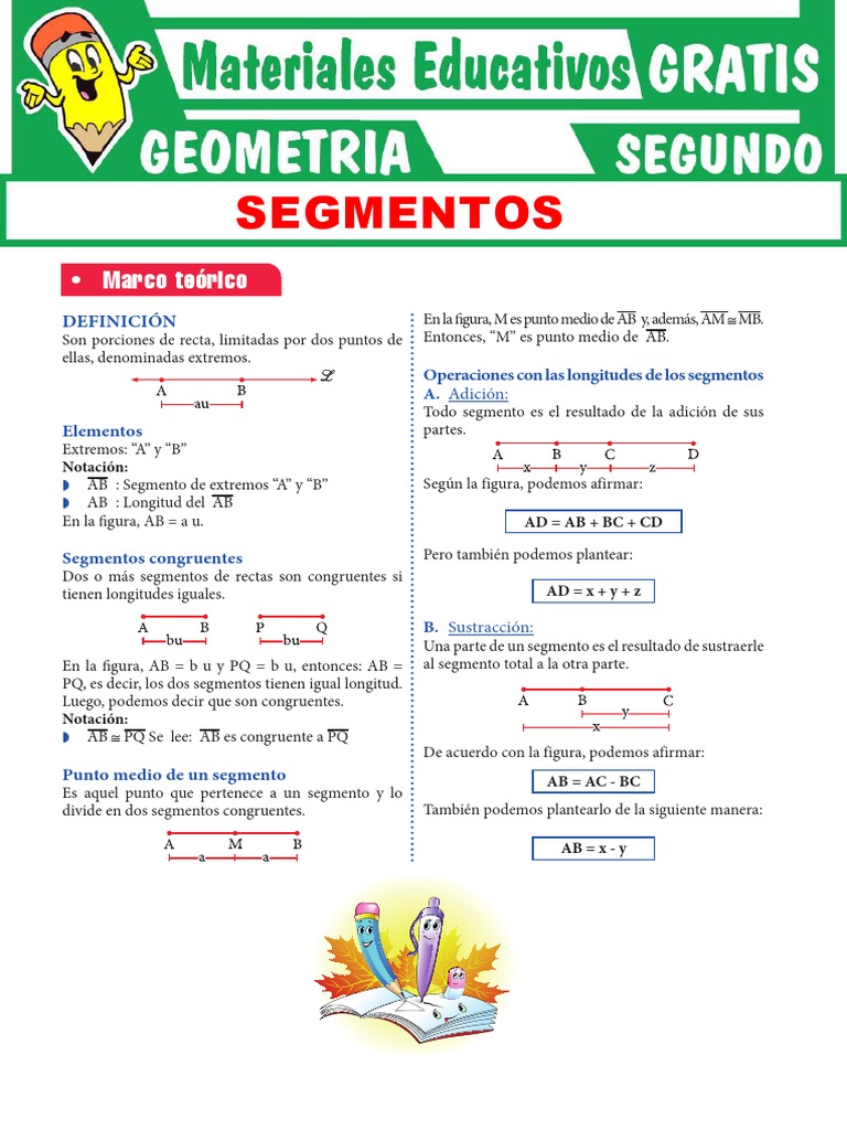 Ejercicios de Segmentos para Secundaria | PDF | Espacio | Matemática ...
