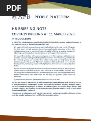 HR BRIEFING NOTE COVID-19