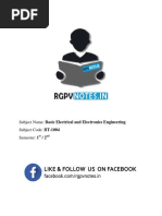 Unit 1 - Basic of Electrical and Electronics Engineering - WWW - Rgpvnotes.in PDF