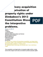 Compulsory acquisition and deprivation of property rights under Zimbabwe.docx