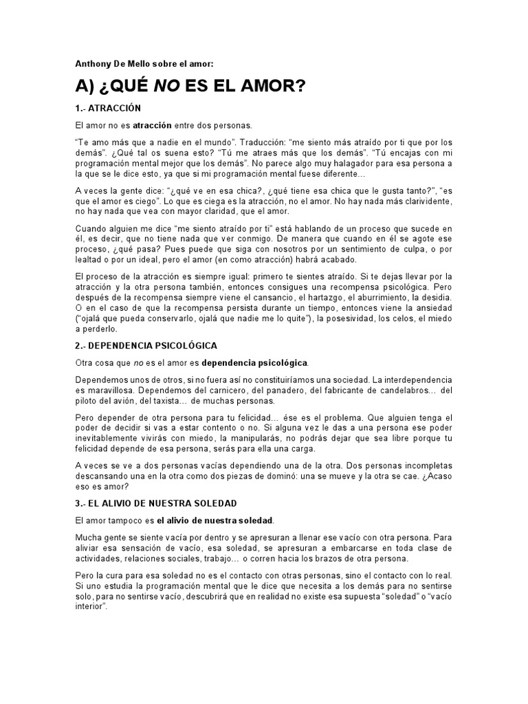 Anthony de Mello Sobre El Amor | PDF | Sufrimiento | Soledad, image size:768x1024