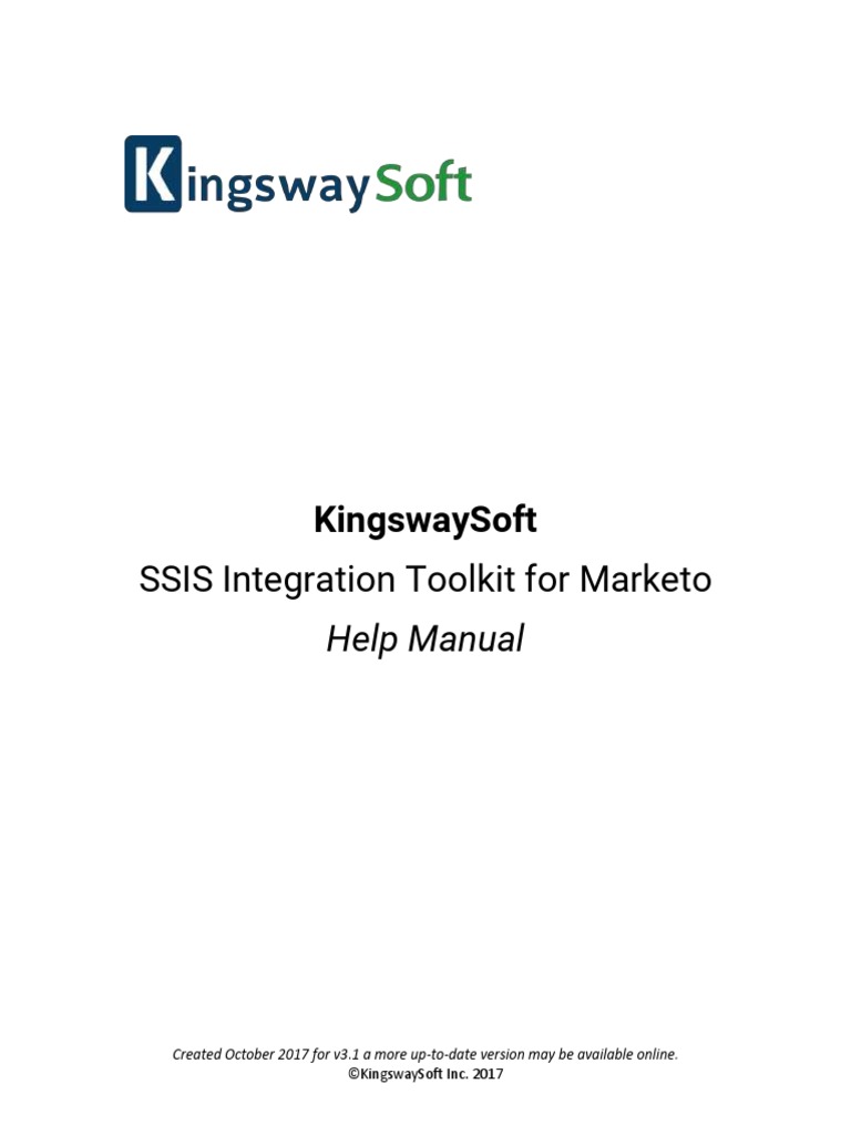 SSIS Integration Toolkit For Marketo Help Manual | PDF | Microsoft ...