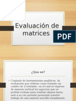 Evaluación de matrices 