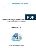 P-07-Compras, Seleccion y Evaluacion de Proveedores PDF