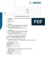 Lista de Exercícos Soldagem 1