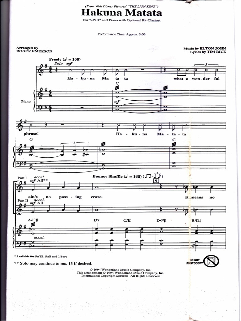 Hakuna Matata PDF | PDF