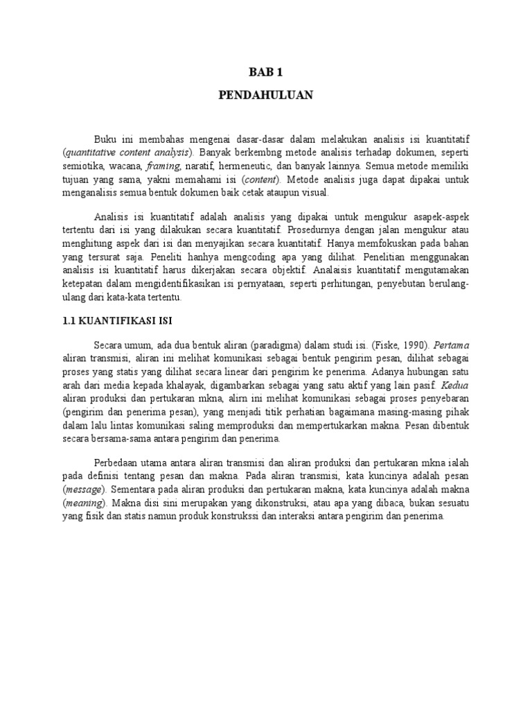 Bab 1 4 Buku Analisis Isi Eriyanto Pdf