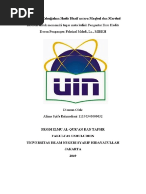 Makalah Hadis Pdf