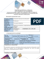 Guia de Actividades y Rúbrica de Evaluación - Paso 3 - Evaluar El Cumplimiento de Las Políticas y Lineamientos en El Desarrollo Del Proyecto Educativo Institucional