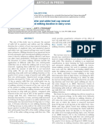 Effects of simulated quarter and udder teat cup removal settings on strip milk and milking duration in dairy cows