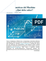 Las Matemáticas Del Machine Learning