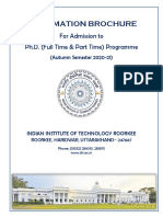 Ph.D. 2020-21 Information Brochure PDF
