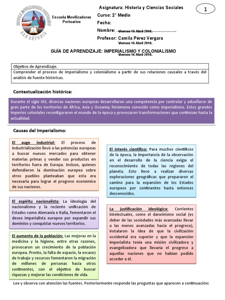 Mapa Mental del Imperialismo | PDF | Imperialismo | Colonialismo